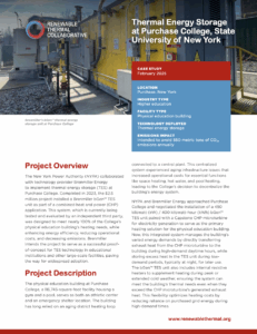 Case Study: Thermal Energy Storage at Purchase College, State University of New York
